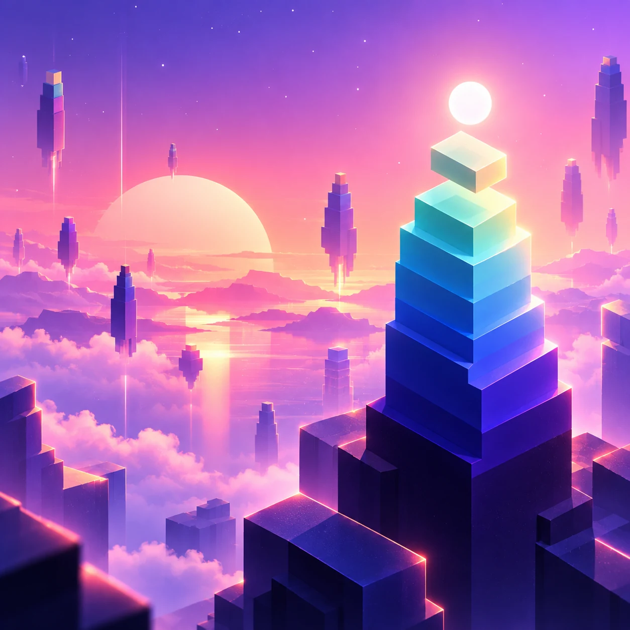 Colorful STACK tower