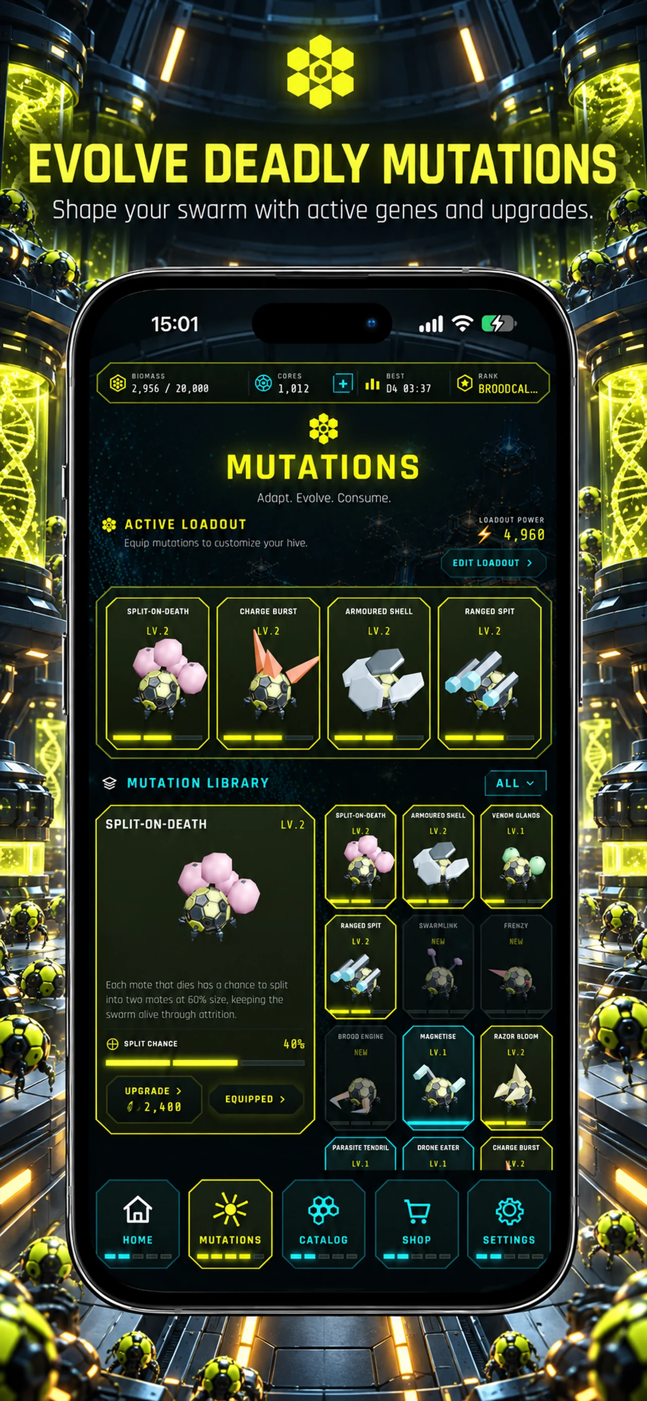 HIVE mutations catalogue