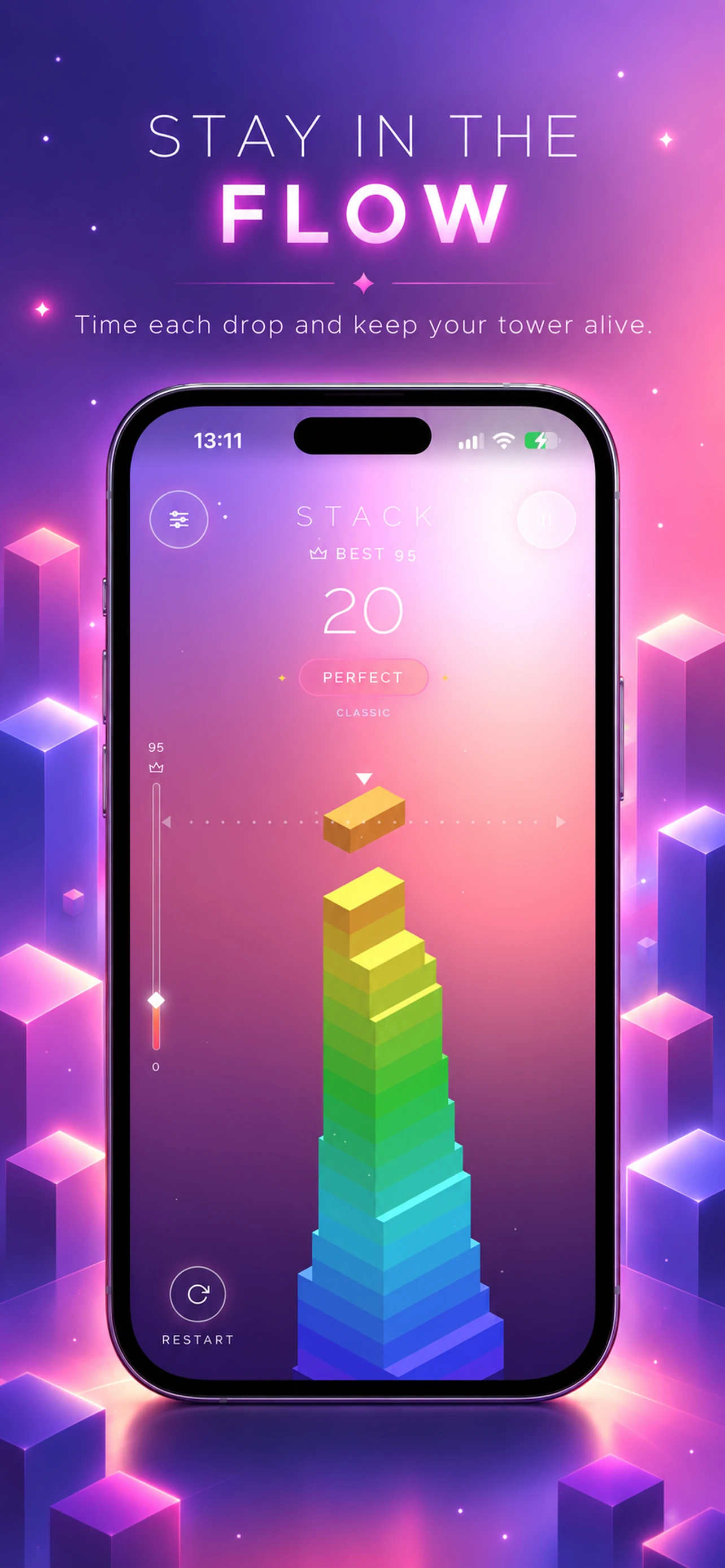 STACK gameplay tower