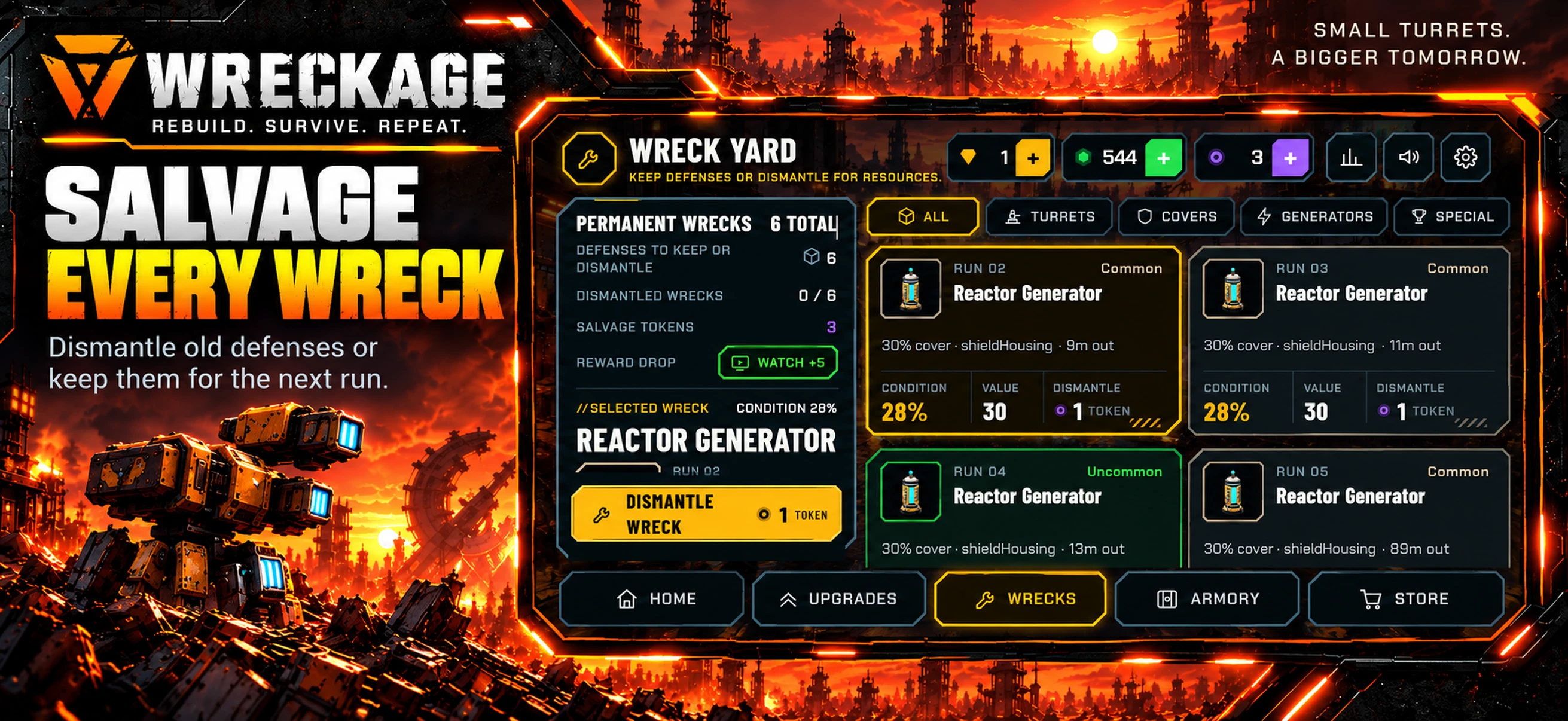 WRECKAGE Wreck Yard with permanent wrecks and salvage options